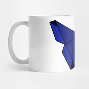 Blue Origami Butterfly Mug